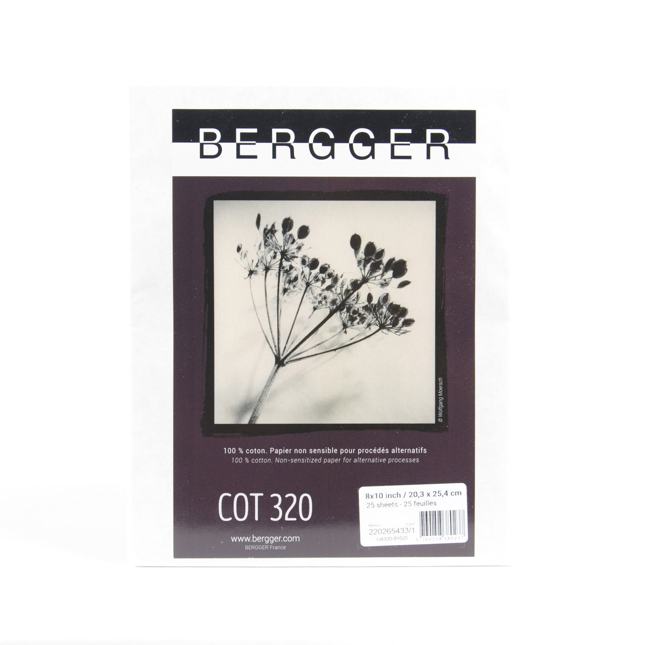 Bergger COT 320 10x8" Fine Art Paper – Platinum, Cyanotype & Alternative Process Printing (25 Sheets)