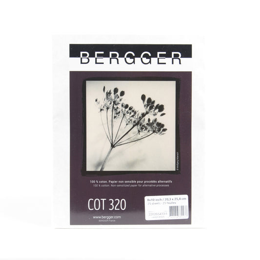 Bergger COT 320 10x8" Fine Art Paper – Platinum, Cyanotype & Alternative Process Printing (25 Sheets)