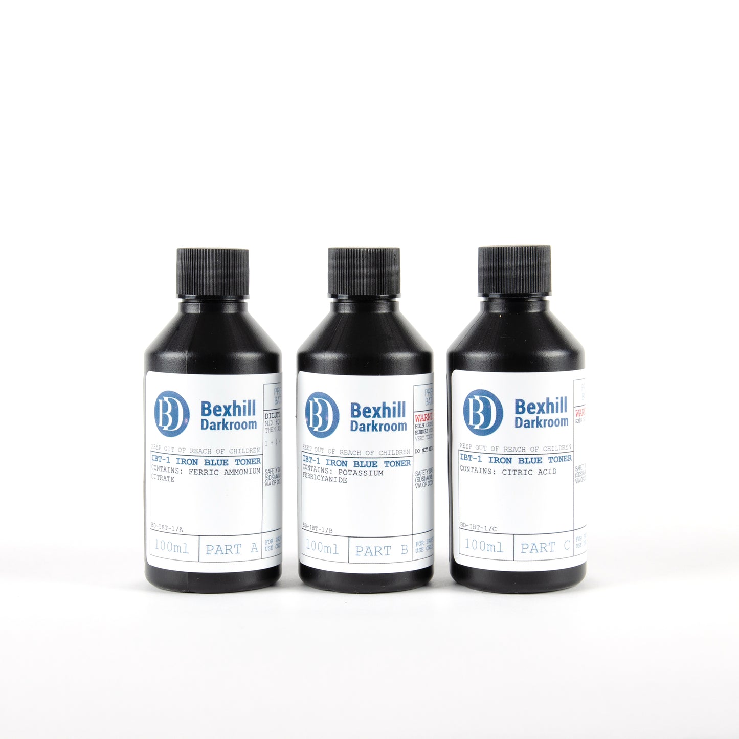 Blue Toner Kit for Silver Gelatin Prints – 3 Part Iron Toning Kit (3L Working Solution)