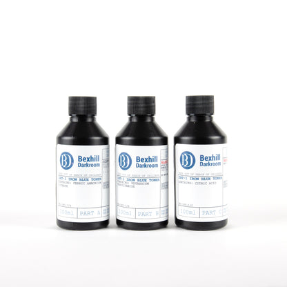 Blue Toner Kit for Silver Gelatin Prints – 3 Part Iron Toning Kit (3L Working Solution)