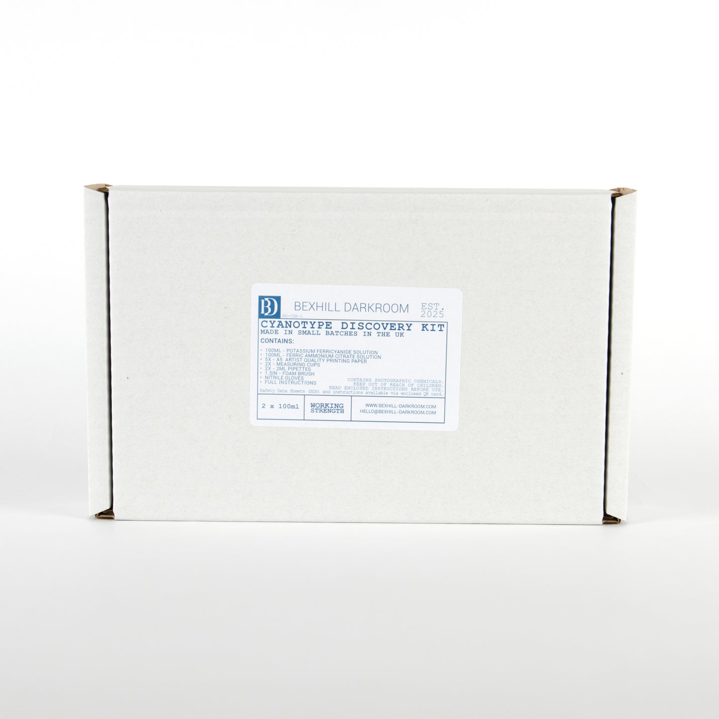 Cyanotype Discovery Kit | Sun Print Kit with Chemistry, Paper & Brush | A5