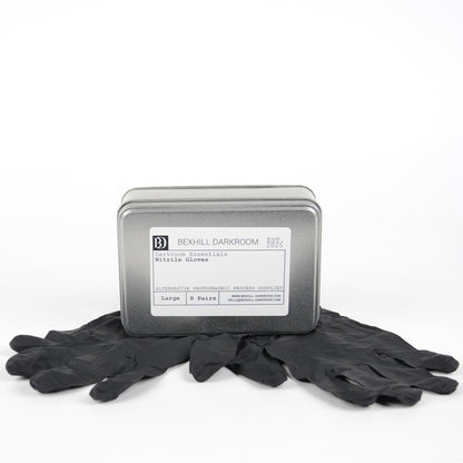 Nitrile Gloves in Reusable Aluminium Tin – Darkroom Essentials (8 Pairs)